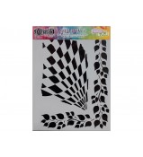 Dylusions Stencil Luscious Leaves 9x12 by Crafters Workshop *